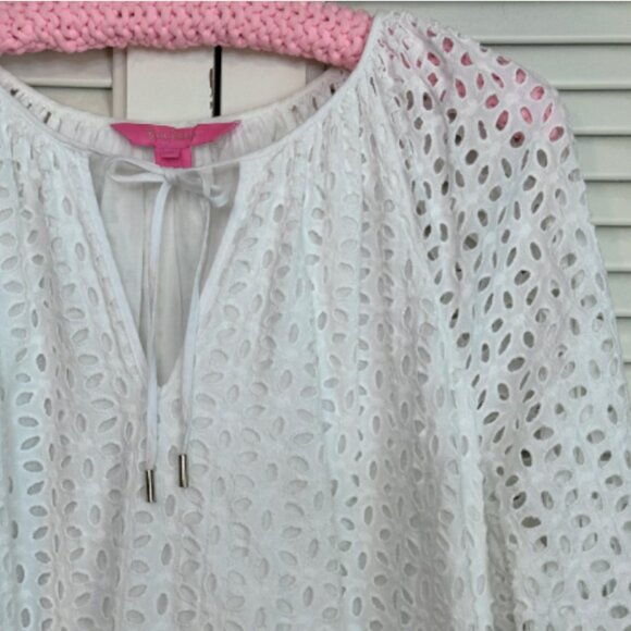Lilly Pulitzer Eyelet Resort White Tunic - XL - Picture 3 of 7